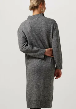 OBJECT donkergrijze midi jurk objminna l/s zip knit dress noos><noscript><img width=