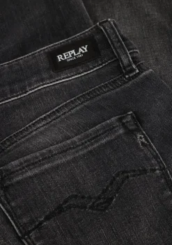 donkergrijze replay slim fit jeans new luz bootcut pants