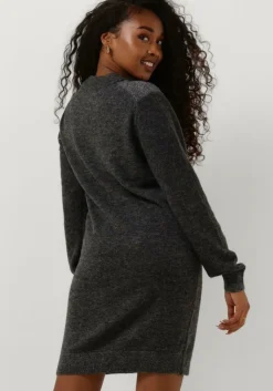 SCOTCH & SODA donkergrijze mini jurk relaxed v neck knitted dress><noscript><img width=