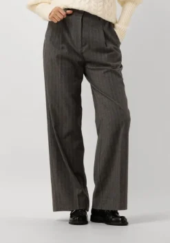 SECOND FEMALE donkergrijze pantalon hollanda trousers>DAMES Broeken