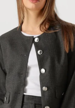 donkergrijze second female blazer wake tailored jacket