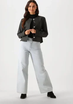 donkergrijze second female blazer wake tailored jacket