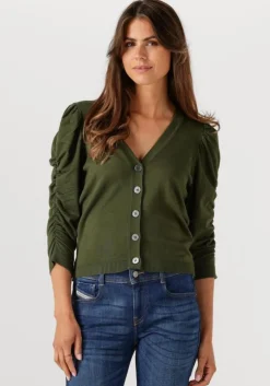 donkergroene minus vest seana knit cardigan