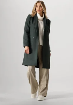 donkergroene modström mantel odelia coat