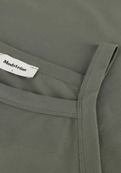 donkergroene modström top daemd top