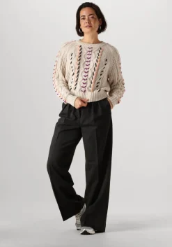 ecru catwalk junkie trui multi color cable knit