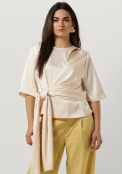 ecru gestuz top harper knot blouse