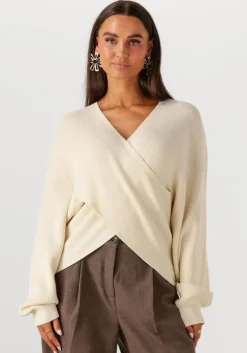 ecru msch copenhagen trui mschzinelle rachelle wrap pullover