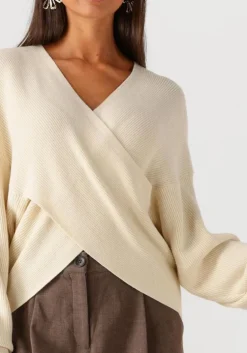 ecru msch copenhagen trui mschzinelle rachelle wrap pullover