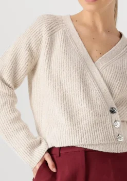 ecru second female vest gerda knit cardigan