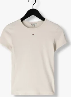 TOMMY JEANS t-shirt tjw slim essential rib ss ext><noscript><img width=