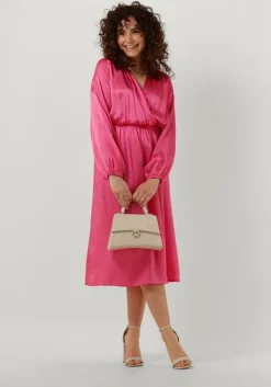 fuchsia semicouture midi jurk becka