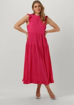 fuchsia y.a.s. midi jurk yaslola sl long dress s.
