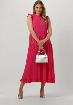 fuchsia y.a.s. midi jurk yaslola sl long dress s.