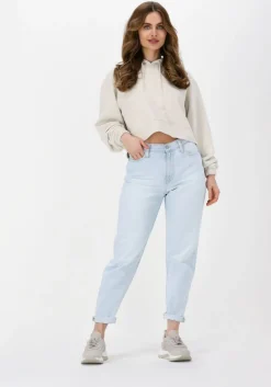 gebroken wit calvin klein trui two tone monogram hoodie