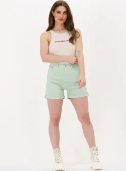 gebroken wit calvin klein top two tone monogram tank top