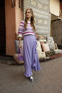 gebroken wit fabienne chapot trui roberta stripe pullover 205