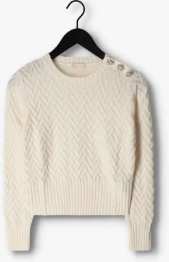 gebroken wit liu jo trui maglia chusa m/l color stitch