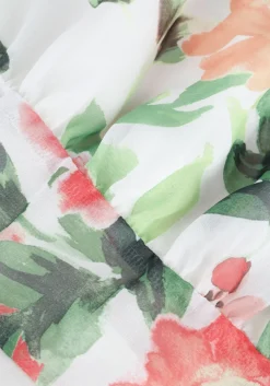 gebroken wit na-kd midi jurk button front slit dress