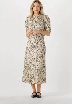 gebroken wit neo noir midirok bovary desert dot skirt