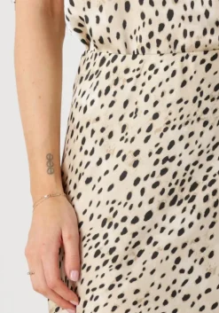 gebroken wit neo noir midirok bovary desert dot skirt