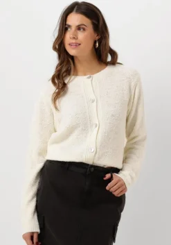 gebroken wit nukus vest marlin cardigan boucle