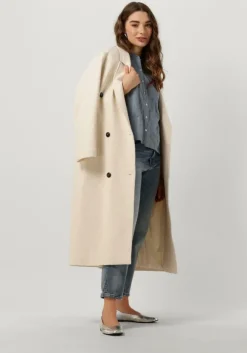 gebroken wit ruby tuesday mantel may longdouble breasted coat