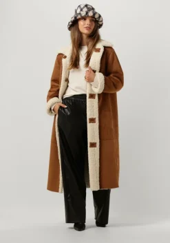 gebroken wit stand studio faux fur jas kenca coat