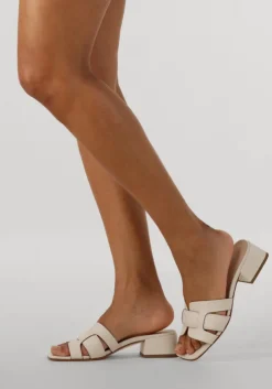 gebroken wit stefano lauran sandalen met hak 24050