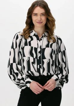 SUMMUM blouses blouse graphic two tone>DAMES Blouses