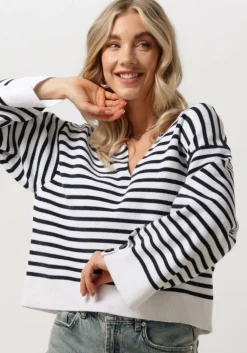 SUMMUM trui oversized sailor sweater nautical knit>DAMES Truien & Vesten