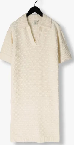 gebroken wit y.a.s. midi jurk yascibyl 2/4 long knit dress