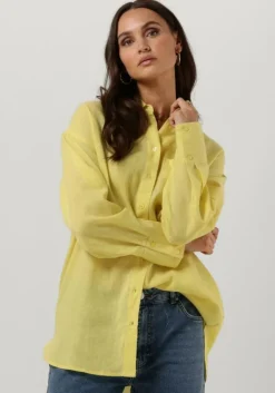 ALIX THE LABEL gele blouses ladies woven linen lyocell blouse>DAMES Blouses