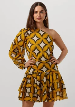 AMAYA AMSTERDAM gele mini jurk cherry dress>DAMES Jurken