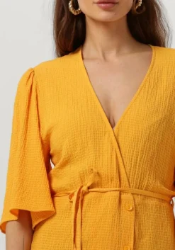 ANOTHER LABEL gele mini jurk deja dress s/s><noscript><img width=