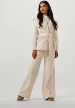 CIRCLE OF TRUST gele pantalon lois wide leg rib>DAMES Co-Ord Sets|Broeken