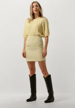 COLOURFUL REBEL gele minirok trista boucle mini skirt><noscript><img width=