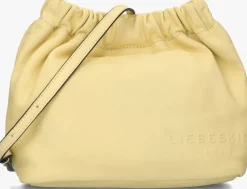 LIEBESKIND gele schoudertas ruffle hobo s>DAMES Schoudertassen