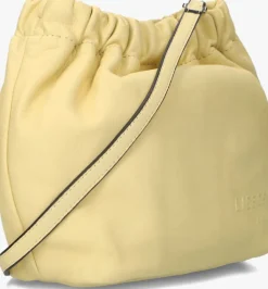 LIEBESKIND gele schoudertas ruffle hobo s>DAMES Schoudertassen