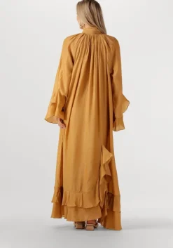 gele mes demoiselles maxi jurk frelly