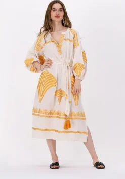 gele nema midi jurk marlene