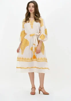 gele nema midi jurk marlene