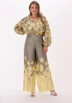OTTOD'AME gele ottod'ame wijde broek pantalone>DAMES Broeken