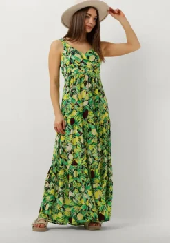 gele pom amsterdam maxi jurk strap lemon tree dress