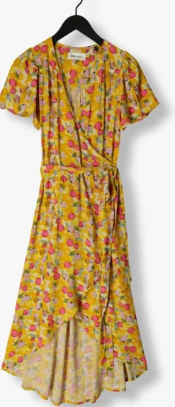 POM AMSTERDAM gele midi jurk dress 7307><noscript><img width=