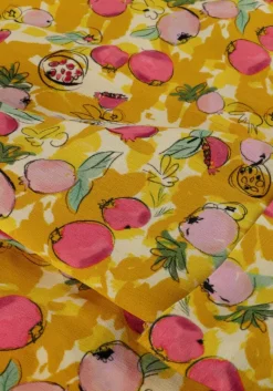 POM AMSTERDAM gele midi jurk dress 7307><noscript><img width=