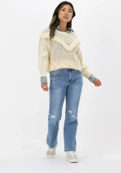 gele summum trui fringe sweater cotton acrylic