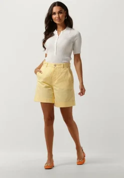 VANILIA gele broeken linen pantalon>DAMES Broeken|Shorts