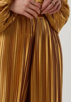 gouden amaya amsterdam wijde broek abby plisse pants