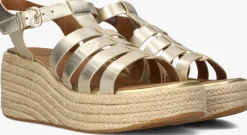 gouden fitflop sandalen met hak jf5